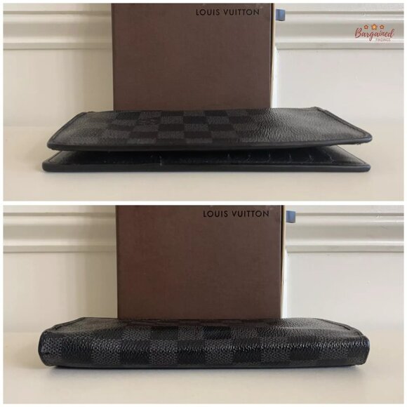 Authentic Louis Vuitton Damier Graphite Coated Canvas Leather Brazza Wallet 2008 - Picture 5 of 13